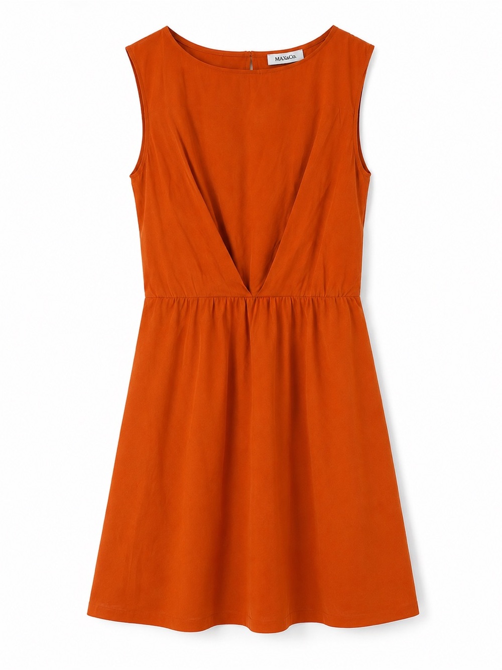 MAX&Co. 100% Silk Sleeveless Dress – Burnt Orange | Size US 10